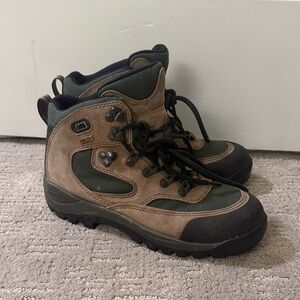 REI Brown and Green Hiking Boots